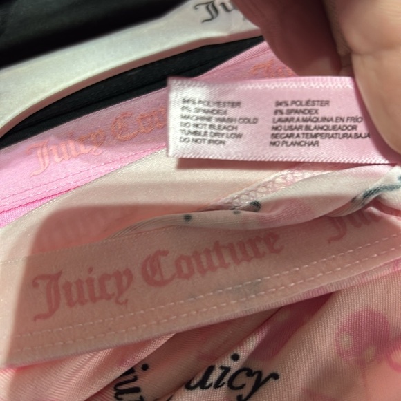 Juicy Couture 3 pack Cute & Curvy boy short panties,pink cherry pattern & solids - Picture 5 of 5
